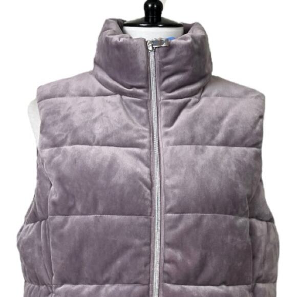 Zeroexposur New Vest Winter Quilted Puffer Zip Front Lavender Women’s Size Large - Picture 5 of 13